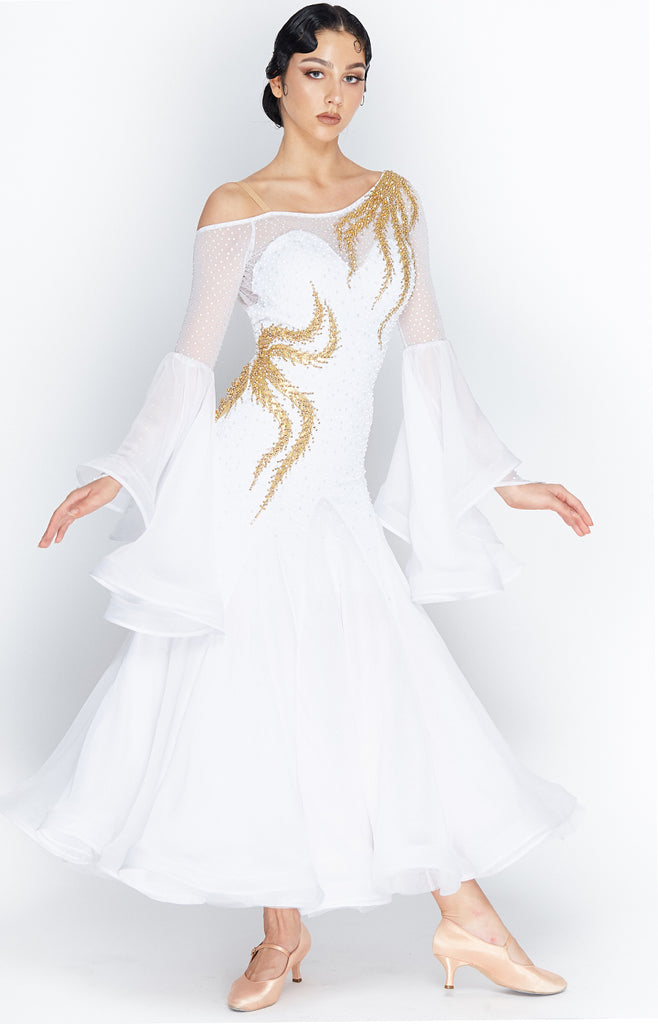 Discover the ultimate in luxury and style with our Couture Made-to-Measure Ballroom and Latin Competition Dresses at Dancewear For You. Each dress is custom-made to order, allowing you to choose your perfect colour combination for a truly unique look. Crafted from the world’s finest fabrics and trims, these stunning dresses come fully decorated as shown, featuring exquisite embellishments and Swarovski crystals (where specified) for maximum sparkle on the dance floor. Whether you need a Ballroom or Latin co