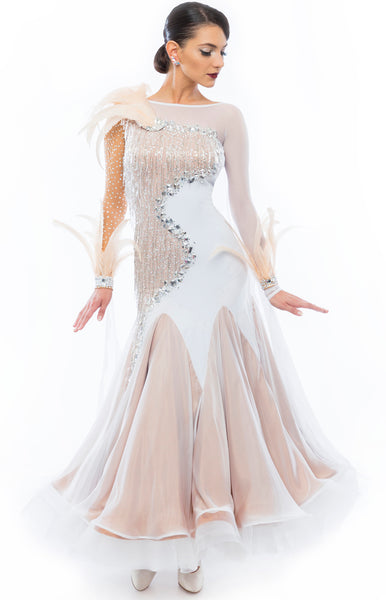 Discover the ultimate in luxury and style with our Couture Made-to-Measure Ballroom and Latin Competition Dresses at Dancewear For You. Each dress is custom-made to order, allowing you to choose your perfect colour combination for a truly unique look. Crafted from the world’s finest fabrics and trims, these stunning dresses come fully decorated as shown, featuring exquisite embellishments and Swarovski crystals (where specified) for maximum sparkle on the dance floor. Whether you need a Ballroom or Latin co