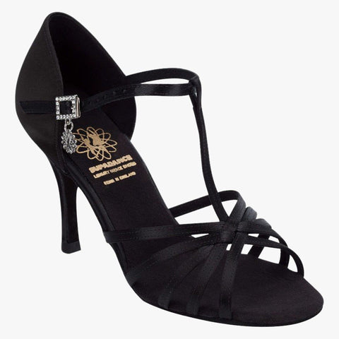 Supadance 1141 Ladies Latin Shoe Black Satin