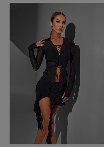 ZYM Lace Mesh Top 2360 in Black