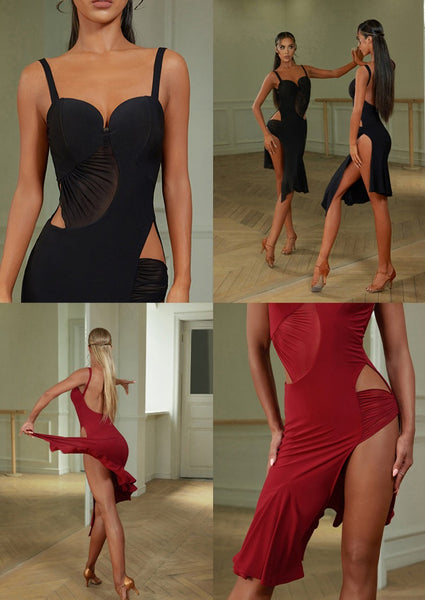 Free Australia-wide Shipping - safe & secure with tracking.  Personal Service.  Complete Zym Dance Style Range Available.  Best Price Guaranteed.  Start your ballroom dance with elegance and allure in our exquisite Latin dance dress. Embodying the essence of minimalist design, this dress has mesmerizing waistline cutouts and sleek lines that stress your every move on the dance floor.