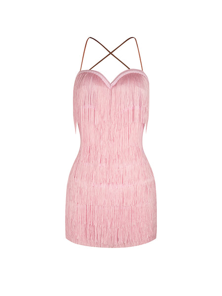 Free Australia-wide Shipping.&nbsp; Best price worldwide with tracking.


Lush Fringe Dress is made to move, and be noticed. Adjustable criss-cross straps frame the back and highlight the shoulders, letting butterfly bones stand out. Lightweight layered fringe adds texture, rhythm, and just enough drama. A mini hem shows off legs with polish, while the fluid silhouette balances clean lines and bold impact. Perfect for Latin, Samba &amp; Salsa Performance, Shows &amp; DanceSport Competition. Ask about our pr