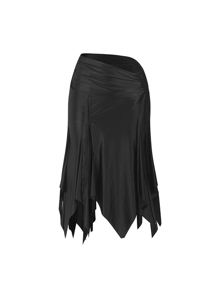 Free Australia-wide Shipping. &nbsp;Best Price Worldwide.


Grace is effortless when it’s the Gleam Skirt.
Its uniquely curved hem flows with every step, hinting at a whisper of movement and playful elegance. The high slit ensures freedom in motion, while the fitted waist and hip subtly sculpt and enhance the S-curve, balancing ease with a refined feminine allure. Perfect for Latin, Salsa, Samba dance practice, lessons, performance and dancesport competitions.