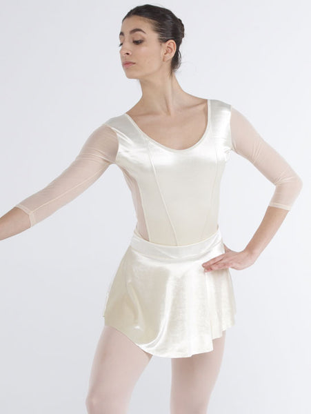 Free Australian Shipping - Best Price Delivered Worldwide from Dancewear For You.

For Ballet, Lyrical &amp; other dance styles discover this elegant, quality bodysuit with stretch velvet bodice and butterfly back closure, round neckline, 3/4 sleeves of delicate stretch net, crafted from high-tech, comfortable, breathable dance fabrics for dancers, blending tradition with modern innovation.

Design: Round, Scoop&nbsp;neckline, elegant velvet bodice, butterfly fastening on the back, and elasticated sleeves.