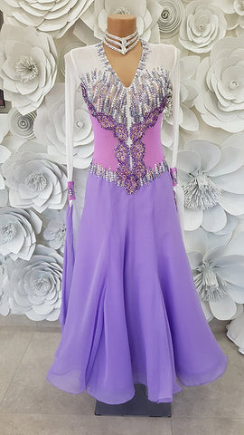SALE Ballroom Dress "Ballroom Lilac White"
