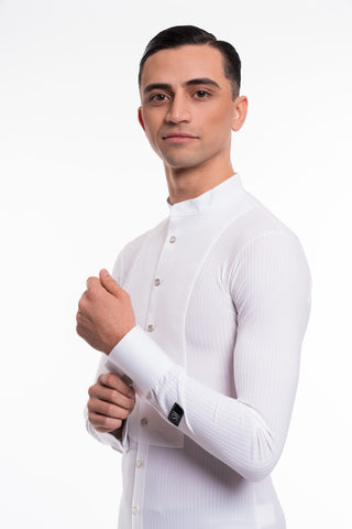 RS Atelier Nero Men’s Stretch Ballroom Body Shirt | Grey or White
