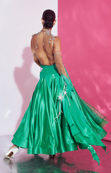 SALE Ballroom Dress Emerald Stars XS/S