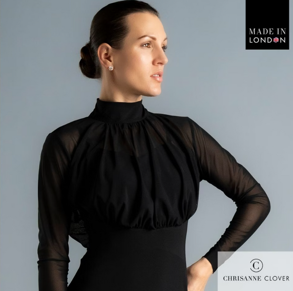 FREE AUSTRALIA-WIDE SHIPPING.&nbsp; Best price worldwide with tracking.

Elevate your performance with the Meredith Ballroom Dress—a true statement of sophistication and elegance. This stunning design features a dramatic stretch net bodice, meticulously ruched to perfection and finished with a high neckband. Beneath, a sweetheart stretch crepe shoulder strap top with adjustable straps provides both comfort and support.

The skirt flows gracefully with a flared hem enhanced by hidden crinoline, creating beau