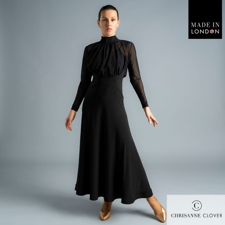 FREE AUSTRALIA-WIDE SHIPPING.&nbsp; Best price worldwide with tracking.

Elevate your performance with the Meredith Ballroom Dress—a true statement of sophistication and elegance. This stunning design features a dramatic stretch net bodice, meticulously ruched to perfection and finished with a high neckband. Beneath, a sweetheart stretch crepe shoulder strap top with adjustable straps provides both comfort and support.

The skirt flows gracefully with a flared hem enhanced by hidden crinoline, creating beau