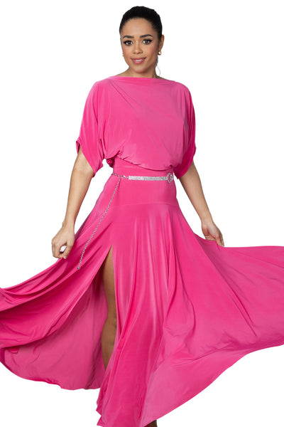 Free Australian Delivery - Best Price Delivered Worldwide.

Expertly crafted for the ballroom, the D2402 Simple Long Dress offers a loose top design and a stylish slit in the back for maximum comfort and mobility. Perfect for dancers looking for a simple yet elegant look. A great dress for parties, social dancing, evening wear plus dance medals &amp; competitions.