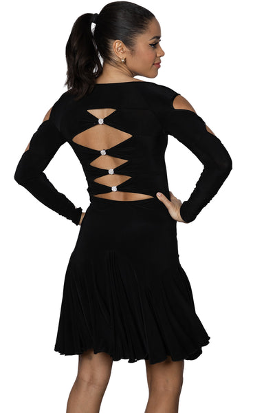 Free Australian Delivery - Best Price Delivered Worldwide.

Best Seller! &nbsp;This D2403 Short Lattice Dress is perfect for ballroom Latin dance with its elegant lattice decoration on the back and sleeves, embellished with Rhinestone trims. Showcase your moves with style and grace.&nbsp;Perfect for latin, salsa &amp; samba dance, social dancing &amp; parties, medal exams, performance &amp; competitions.