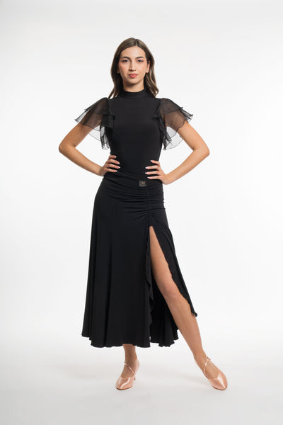 Free Australia-wide shipping. Best price worldwide.

RS Atelier Marthy side-slit dance skirt

Bring movement and a distinctive silhouette to your dance wardrobe with the RS Atelier Marthy. This women's side-slit skirt is made in Italy from woven fabric containing 95% polyester and 5% elastane. Wear it for ballroom, smooth and tango dancing, practice or performance, and pair it with a dance top or leotard.

Details
Women's dance skirt with a side slit
Woven fabric: 95% polyester, 5% elastane