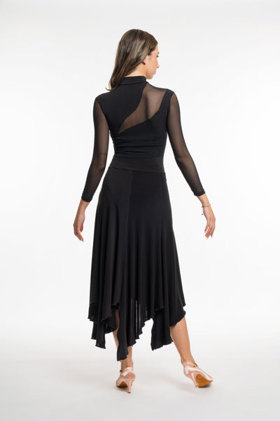 RS Atelier Wind Ballroom & Smooth Dance Skirt with Pointed Hem
