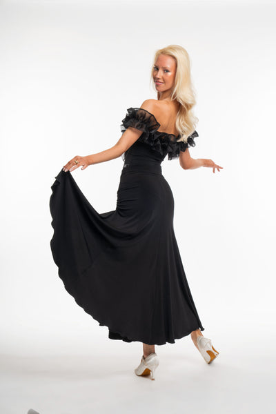 RS Atelier Marthy Ballroom & Smooth Dance Skirt with Side Slit