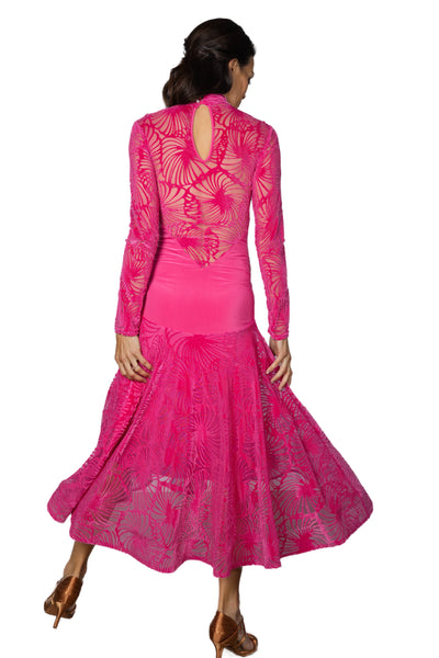 Free Australian Delivery - Best Price Delivered Worldwide.

Best Seller! Indulge in luxury with our D2411 Long Velvet Burnout Gown. A full circle velvet burnout skirt with a subtle shine and crinoline provides a stunning silhouette. The back features burnout velvet for a hidden, yet sexy, touch. Experience the ultimate elegance with this dress. Perfect for social dancing &amp; parties, medal exams, performance &amp; competitions.