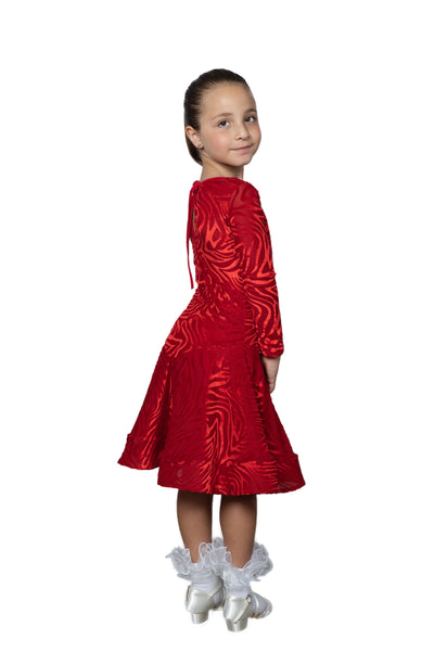 Free Australia-wide delivery - Great Prices Delivered Worldwide.

Put your little dance star in the spotlight with this JR - D1V Girls Velvet Latin Dress. Your daughter will feel like a dancing queen as she cha chas and twirls in this elegant and comfy dress. The soft velvet fabric and vibrant colour will make her stand out on the dance floor. Always check with your coach to ensure that your selection meets DanceSport regulations for your area. Created using only the finest quality, stretch dancewear fabric