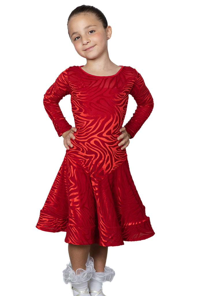 Free Australia-wide delivery - Great Prices Delivered Worldwide.

Put your little dance star in the spotlight with this JR - D1V Girls Velvet Latin Dress. Your daughter will feel like a dancing queen as she cha chas and twirls in this elegant and comfy dress. The soft velvet fabric and vibrant colour will make her stand out on the dance floor. Always check with your coach to ensure that your selection meets DanceSport regulations for your area. Created using only the finest quality, stretch dancewear fabric