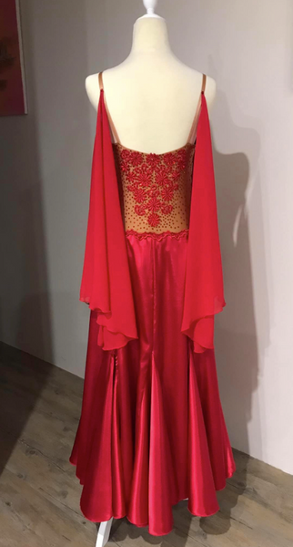 SALE Brand New Unworn Red & Cappuccino Ballroom Dress