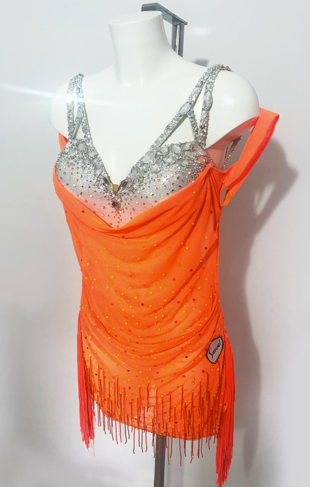 SALE Latin Dress Silver/Orange (Sponsored)