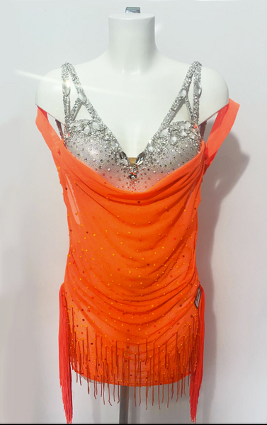 SALE Latin Dress Silver/Orange (Sponsored)