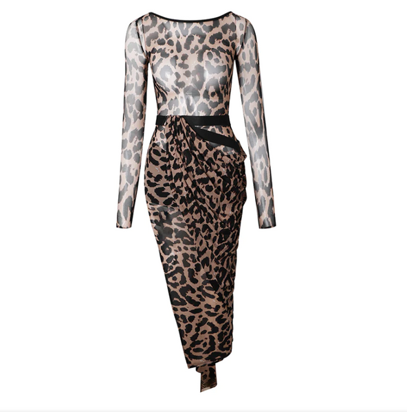 ZYM Mesh Plus Dress 2263 Leopard