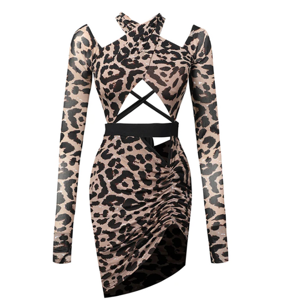 ZYM Wild Ginger Dress in Black or Leopard Print 2177