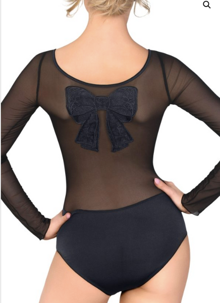 Dancebox Bow Tie Body in Black