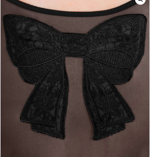 Dancebox Bow Tie Body in Black