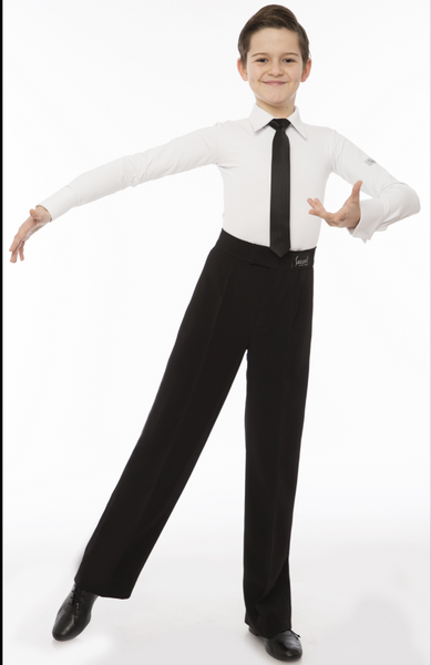 Sasuel Boys Basic Juvenile Trousers for Ballroom, Latin, New Vogue, Smooth Dance Practice, Performance & DanceSport Competition