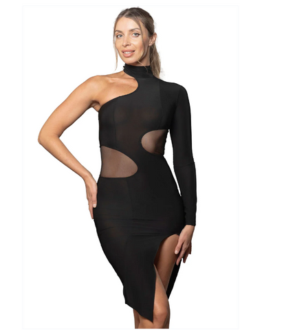 Free Australian Delivery - Best Price Delivered Worldwide.

Dare to Move. Dazzle to Impress.&nbsp;

Best Seller! Introducing the D2450 Short Cutout Asymmetric Dress with Mesh Insets&nbsp;– where edgy design meets effortless movement.&nbsp; Turn heads with every step in this striking dress, crafted for dancers who love to stand out:

Daring asymmetric cut skirt&nbsp;to show off your legs and amplify your lines
Power mesh circular insets for dynamic detail and breathability
Slim silhouette that enhances your 