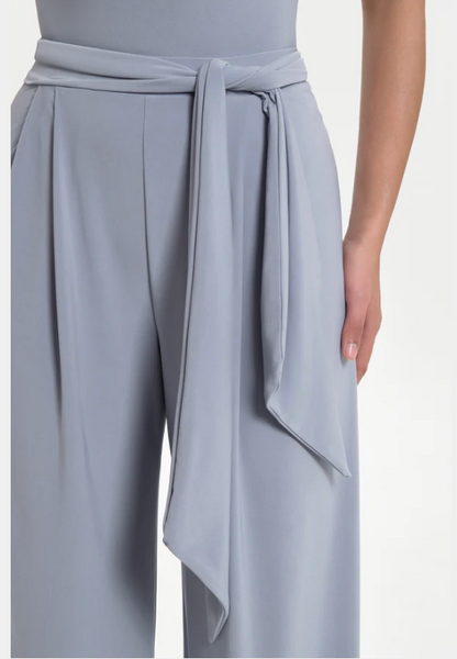 Trousers "Mason" by Danza in Soft Grey - Best Selling Stretch & Comfortable Wide Leg Pants with Optional Ankle Straps for a Tapered Look for Ballroom Dance Practice, Day Wear, Casual Wear, Social Dancing