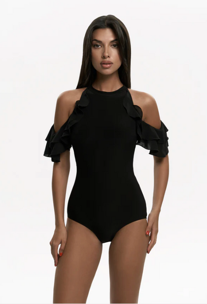 Free Australia-wide Shipping.&nbsp; Best price worldwide.

Soft yet striking, the Polly Bodysuit is all about confidence with a romantic twist. Frilled shoulders bring playful volume, while the lace back adds a hint of mystery. It’s the kind of piece that instantly makes you feel beautiful — on and off the dance floor. A great bodysuit for ballroom dancing, evening wear &amp; parties, social dancing &amp; dancesport competitions.


Hipster bottom
Removable cups
Made of the soft and elastic fabric