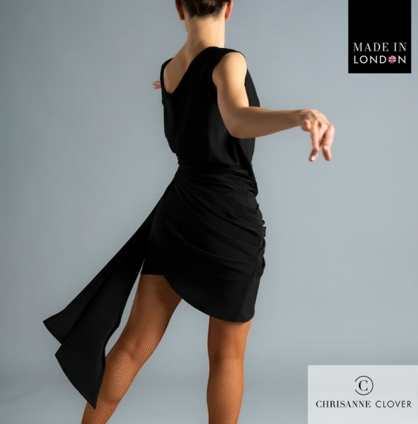 FREE AUSTRALIA-WIDE SHIPPING.&nbsp; Best price worldwide with tracking.


Turn heads with the Eloise Latin Dress—a striking design that offers a unique look from every angle. This elegant one-sleeved practice dress is crafted from luxurious stretch crepe, featuring sophisticated draping that beautifully enhances the dancer’s silhouette.

A loose drape hangs freely, adding dramatic flair to your movements, while the single sheer stretch net sleeve introduces a delicate, translucent contrast against the opaqu