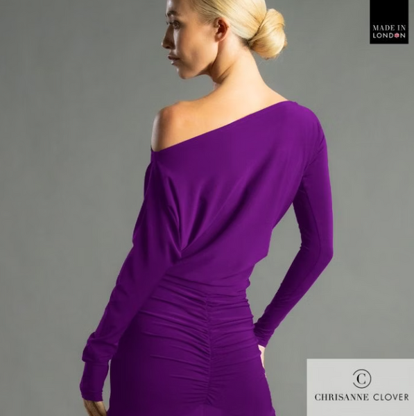 SALE Chrisanne Clover Penelope Top 25 in Hot Magenta - for Ballroom & Latin Dance or Evening Wear Top