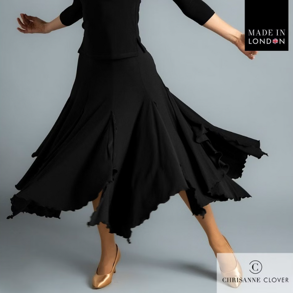 FREE AUSTRALIA-WIDE SHIPPING.&nbsp; Best price worldwide with tracking.


Step into elegance with the Cressida Ballroom Skirt—a sophisticated design that combines style and movement. Crafted from luxurious stretch crepe, this panelled skirt features petal-shaped, handkerchief flared panels that create stunning flow and drama on the dance floor.

The fitted and flared silhouette enhances the figure beautifully, making it a versatile piece that pairs effortlessly with tops from the collection, such as the Ete