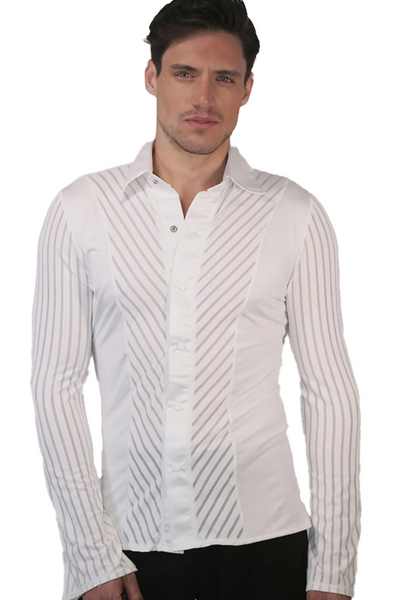 The MS20 Loose Fit Shirt w/out Trunks is the perfect choice for any ballroom dancer. Its unique loose fit design allows for a full range of movement, ensuring you can showcase your skills on the dance floor. Stay comfortable while looking stylish with this must-have dance shirt.