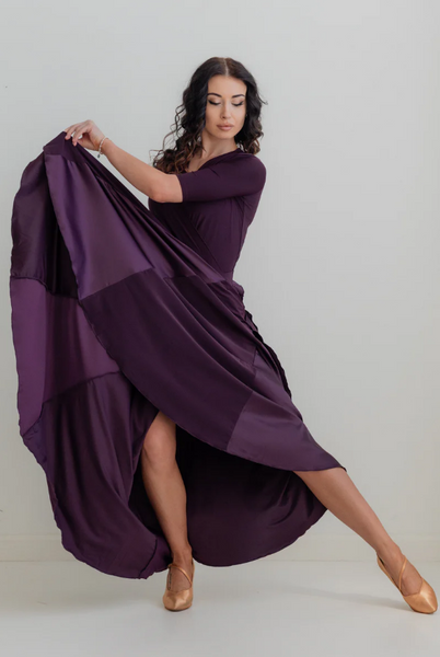 FREE Australia-wide Shipping | Best Price Worldwide

The Alexa Ballroom Skirt in Plum is an elegant stretch ballroom skirt featuring six inserts of beautiful, machine washable satin. A rich, deep plum tone that is dramatic and uniquely flattering on the dancefloor — an elegant piece for any ballroom or smooth dance, or even an evening out dancing! A wide, soft elastic waistband creates a seamless look and a supportive, comfortable feel that moves with you all night long.

Skirt Features:
Elegant stretch fab