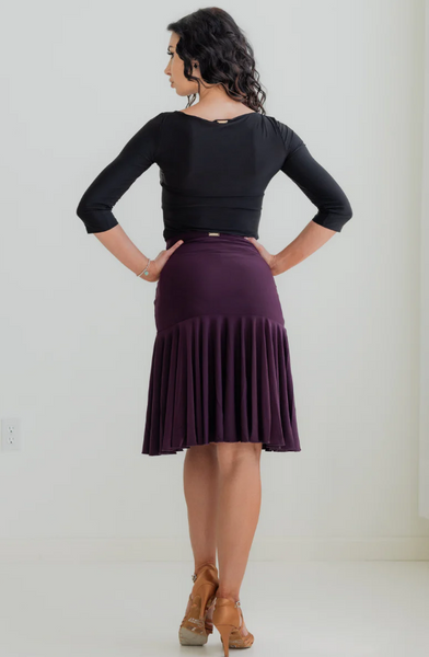 Camilla Ruffle Skirt – Plum | Full Flared Ruffle Skirt for Dance, Evening Wear & Social Dancing
