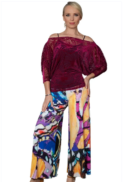 Palazzo Style, Stretch Practice Pants P2403 | Comfortable, Versatile, Best Selling Stretch Pants, Palazzo Wide Leg in Various Colours for Dance Practice, Day Wear, Social Dancing, Evening Wear