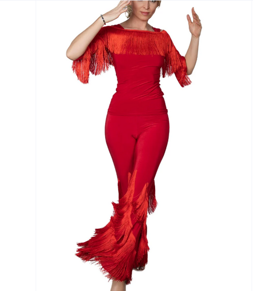 Free Australian Delivery - Best Price Delivered Worldwide.

Enhance your dance moves with our P2411 Spiral Fringe Pants. The fringe sewn in a spiral outward adds a unique touch to your style. Get ready to stand out on the dance floor! Created with stretch, silky smooth, wrinkle resistant fabrics for lasting style!