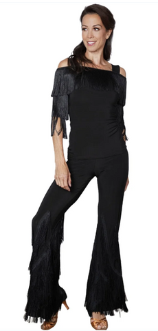 Free Australian Delivery - Best Price Delivered Worldwide.

Enhance your dance moves with our P2411 Spiral Fringe Pants. The fringe sewn in a spiral outward adds a unique touch to your style. Get ready to stand out on the dance floor! Created with stretch, silky smooth, wrinkle resistant fabrics for lasting style!