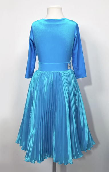 SALE Juvenile Dress Pleated Turquoise