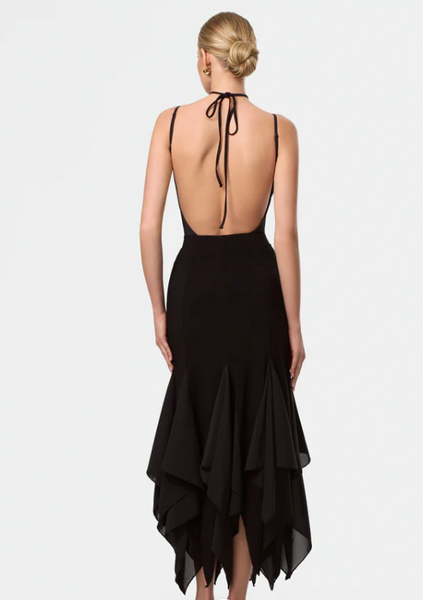 Bodysuit Camilla | Sleeveless Open Back Bodysuit with Feature Tie Neckline for Ballroom & Latin Dance Practice, Performance & Shows | Evening Wear & Party Outfit