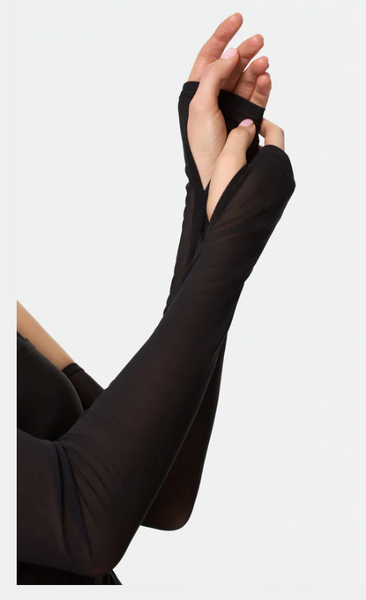 Sleeves Miranda - Black stretch mesh sleeves to enhance any outfit in various sizes