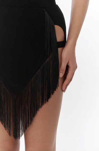 Free Australia-wide Shipping.&nbsp; Best price worldwide.

Feel the rhythm in every sway. The Carrie Skirt brings fierce feminine energy to life with playful fringe that flirts with each step. It’s made for bold entrances, fluid spins, and unforgettable moments.

Built-in briefs
Elasticated waistband

Made of the soft and stretchy fabric