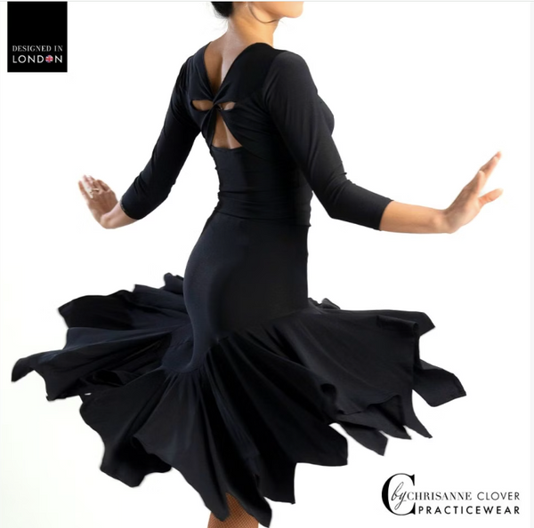 Comet Latin Dance Skirt - For Latin Dance Practice, Performance, Medals & Competition