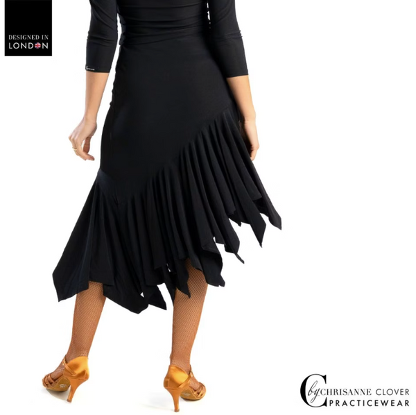 Comet Latin Dance Skirt - For Latin Dance Practice, Performance, Medals & Competition