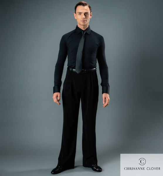 Chrisanne Clover Mens Ballroom Practice Trousers - Stretch Gabardine Trousers for Ballroom Dance Lessons, Practice, Medal Exams & DanceSport Competitions and Social Dancing