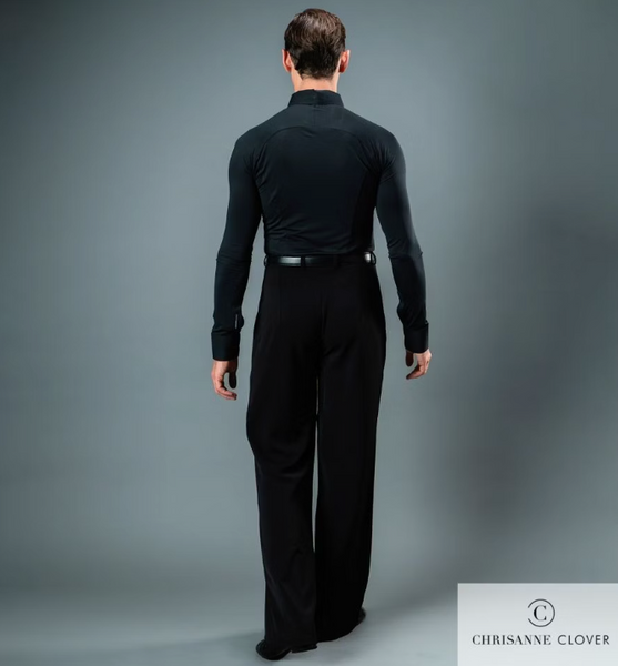 Chrisanne Clover Mens Ballroom Practice Trousers - Stretch Gabardine Trousers for Ballroom Dance Lessons, Practice, Medal Exams & DanceSport Competitions and Social Dancing