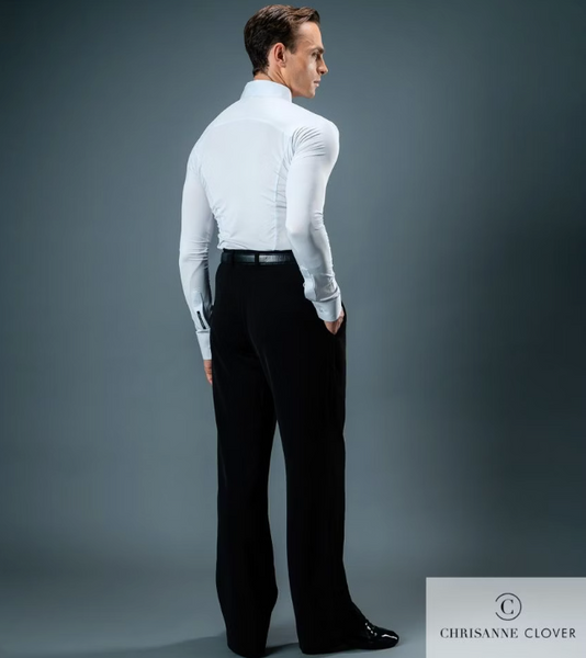 Chrisanne Clover Mens Ballroom Practice Trousers - Stretch Gabardine Trousers for Ballroom Dance Lessons, Practice, Medal Exams & DanceSport Competitions and Social Dancing